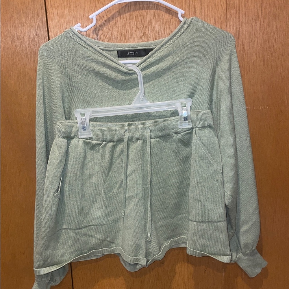 Green Long Top and Bottom Set